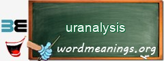 WordMeaning blackboard for uranalysis